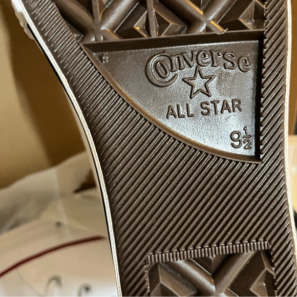 NIB Converse Chuck Taylor All Star White Wedge Platform Hi Top Shoes Women's 9.5 - Picture 9 of 11